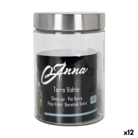 Jar Anna 1,25 L Glass Steel (12 Units) by Anna, Food storage - Ref: S2233173, Price: 22,65 €, Discount: %