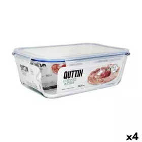 Boîte à lunch hermétique Quttin Transparent Rectangulaire 5,6 L (4 Unités) de Quttin, Stockage des aliments - Réf : S2233185,...