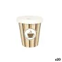 Set of glasses Algon With lid Disposable Coffee Cardboard 6 Pieces 250 ml (20 Units) by Algon, Tumblers - Ref: S2233461, Pric...