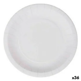 Plate set Algon Disposable Cardboard White 25 Pieces 20 cm (36 Units) by Algon, Turntables - Ref: S2233504, Price: 37,98 €, D...