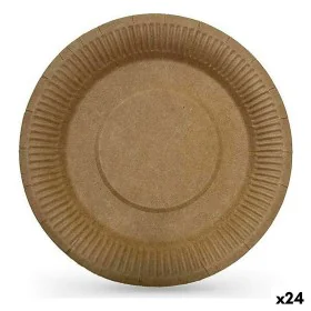 Plate set Algon Disposable kraft paper 3 Pieces 28 cm (24 Units) by Algon, Turntables - Ref: S2233540, Price: 15,80 €, Discou...