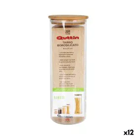 Tarro Quttin Silicona Vidrio de Borosilicato 1,55 L 10,2 x 28 cm (12 Unidades) de Quttin, Almacenamiento de alimentos - Ref: ...