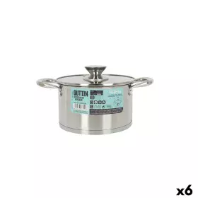 Olla con Tapa de Cristal Quttin Hermes Acero 2,8 L (6 Unidades) de Quttin, Ollas rectas - Ref: S2233576, Precio: 60,22 €, Des...