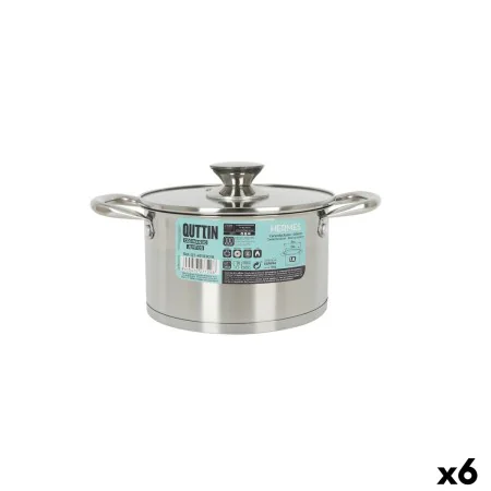 Panela com Tampa de Vidro Quttin Hermes Aço 2,8 L (6 Unidades) de Quttin, Panelas retas - Ref: S2233576, Preço: 60,22 €, Desc...