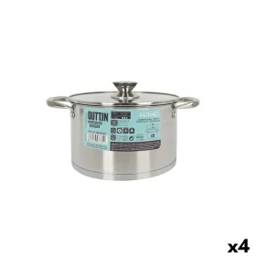 Pot with Glass Lid Quttin Hermes Steel 4 L (4 Units) by Quttin, Stockpots - Ref: S2233580, Price: 55,73 €, Discount: %