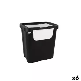 Poubelle recyclage Tontarelli Moda double Blanc (6 Unités) 24 L de Tontarelli, Poubelles de recyclage à domicile - Réf : S223...