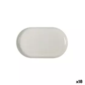 bandeja de aperitivos La Mediterránea Ivory Oval 25 x 15 x 2,2 cm (18 Unidades) de La Mediterránea, Pratos e fontes - Ref: S2...