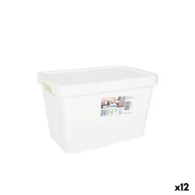 Caja de Almacenaje con Tapa Tontarelli Maya Blanco 6,4 L 28 x 18 x 17,7 cm (12 Unidades) de Tontarelli, Cubos de almacenaje c...