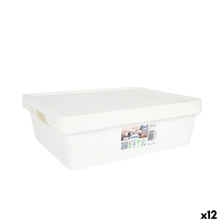 Boîte de rangement avec couvercle Tontarelli Maya Blanc 9,2 l 36 x 28 x 11 cm (12 Unités) de Tontarelli, Boîtes de rangement ...