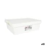 Caixa de Armazenagem com Tampa Tontarelli Maya Branco 9,2 l 36 x 28 x 11 cm (12 Unidades) de Tontarelli, Caixas de arrumação ...