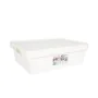 Caixa de Armazenagem com Tampa Tontarelli Maya Branco 9,2 l 36 x 28 x 11 cm (12 Unidades) de Tontarelli, Caixas de arrumação ...