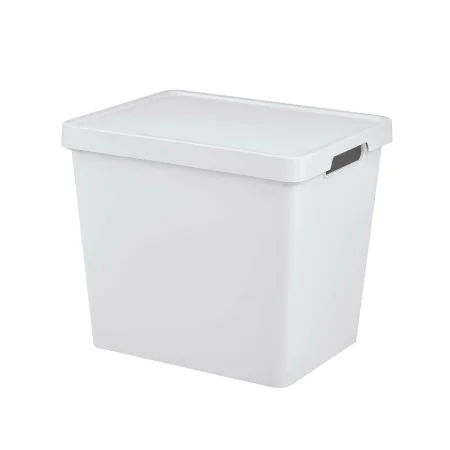 Caja de Almacenaje con Tapa Tontarelli Maya Blanco 23,9 L 36 x 28 x 31,1 cm de Tontarelli, Cajas y arcones de almacenaje - Re...