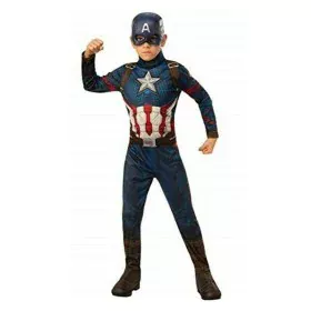 Costume per Bambini Captain America Avengers Rubies 700647_L Azzurro Bianco Rosso Argentato Argento L di Rubies, Bambini - Ri...