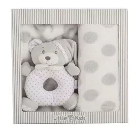 Couverture de bébé Hochet Gris 100 x 75 cm de BigBuy Fun, Couvertures et plaids - Réf : S2409439, Prix : 17,19 €, Remise : %