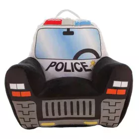 Child's Armchair Police Car 52 x 48 x 51 cm Black Acrylic (52 x 48 x 51 cm) by BigBuy Fun, Furniture for small children - Ref...