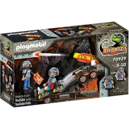 Playset Playmobil Dino Rise Dino Mine Rocket Trolley 70929 di Playmobil, Playset con figure di giocattoli - Rif: S2415326, Pr...