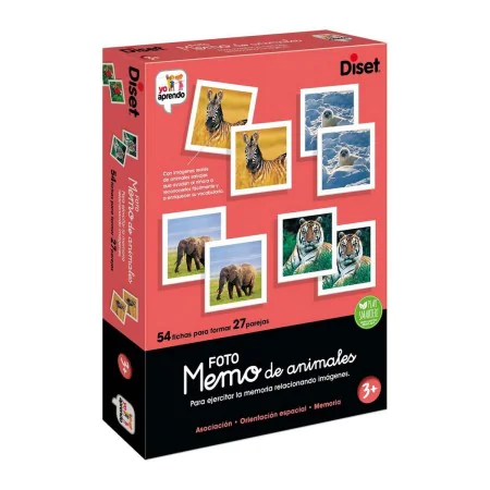 Gioco Educativo Diset Memo Photo Animales 54 Pezzi di Diset, Giochi da tavolo - Rif: S2415624, Prezzo: 9,87 €, Sconto: %