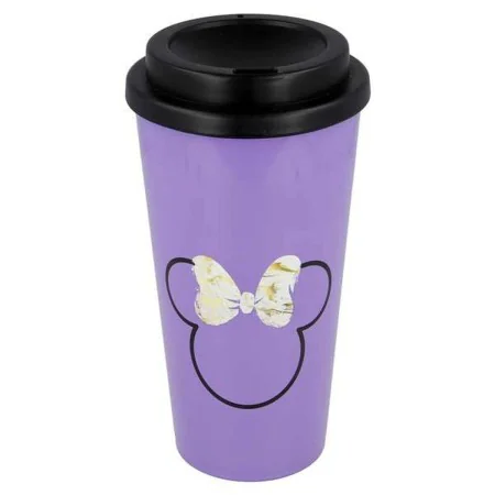 Glass with Lid Minnie Mouse 01049 (520 ml) by Minnie Mouse, Tea and Coffee Glasses - Ref: S2417526, Price: 9,41 €, Discount: %