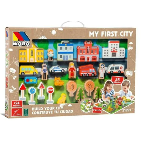 Jogo de madeira Moltó My Firts City de Moltó, Puzzles de encaixar e quebra-cabeças - Ref: S2423438, Preço: 26,52 €, Desconto: %