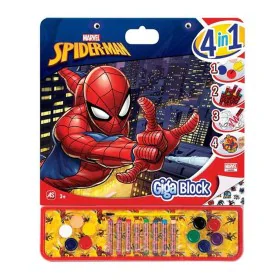 Picture Block for Colouring In Spider-Man Giga Block 4-in-1 35 x 41 cm by Spider-Man, Drawing - Ref: S2423607, Price: 10,16 €...