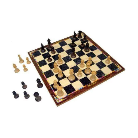 Parchís, Chess and Checkers Board Wood Accessories 3-in-1 by BigBuy Fun, Traditional games - Ref: S2424766, Price: 8,12 €, Di...