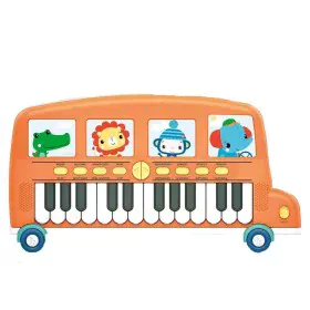 Piano de brincar Fisher Price Piano Eletrónico Autocarro (3 Unidades) de Fisher Price, Pianos e teclados - Ref: S2425071, Pre...