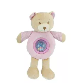 Rattle Cuddly Toy Lulu Pink Bear 25cm by BigBuy Fun, Rattles and plush hoops - Ref: S2427002, Price: 9,84 €, Discount: %