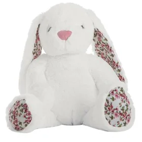 Fluffy toy Flowers Rabbit White 40 cm by BigBuy Fun, Animals and figures - Ref: S2427033, Price: 12,66 €, Discount: %