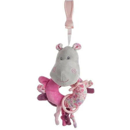 Rattle Activity Hippopotamus Pink 20cm by BigBuy Fun, Rattles and plush hoops - Ref: S2427060, Price: 10,89 €, Discount: %