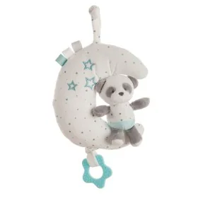 Musical Rattle Baby Panda Blue 25 cm Moon by BigBuy Fun, Rattles and plush hoops - Ref: S2427077, Price: 12,77 €, Discount: %