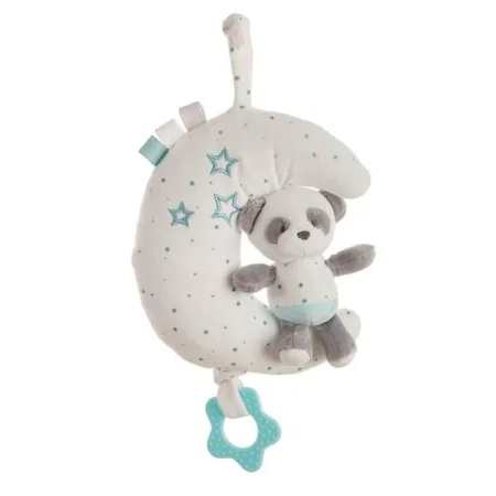 Musical Rattle Baby Panda Blue 25 cm Moon by BigBuy Fun, Rattles and plush hoops - Ref: S2427077, Price: 12,26 €, Discount: %