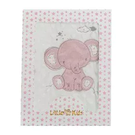 Baby blanket Elephant Pink Embroidery Double-sided 100 x 75 cm by BigBuy Fun, Blankets and security blankets - Ref: S2427111,...