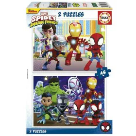 Set mit 2 Puzzeln Educa Spidey Amazing Friends von Educa, Klassische Puzzles - Ref: S2429853, Preis: 8,99 €, Rabatt: %