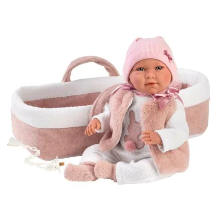 Muñeco Bebé Llorens Mimi Rosa 40 cm Capazo de Llorens, Muñecos bebé - Ref: S2431044, Precio: 56,34 €, Descuento: %