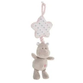 Rattle Cuddly Toy Hippopotamus 35 cm Pink by BigBuy Kids, Rattles and plush hoops - Ref: S2431815, Price: 11,80 €, Discount: %