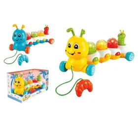 Drag toy Worm 32 x 12 cm by BigBuy Kids, Pull-Along Toys - Ref: S2432399, Price: 14,28 €, Discount: %