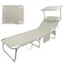 Beach sunbed Colorbaby Foldable Beige 188 x 58 x 30 cm by Colorbaby, Sunloungers - Ref: S2433507, Price: 65,12 €, Discount: %