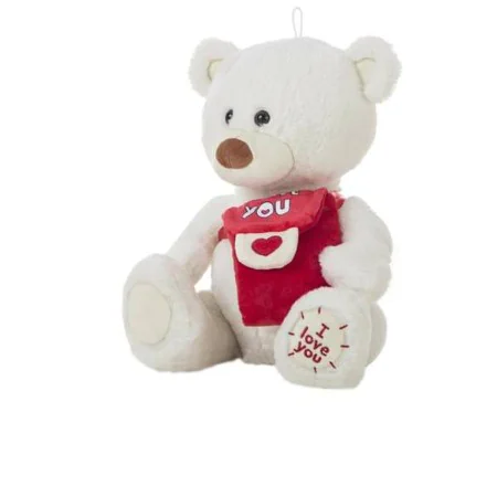 Fluffy toy Bear 35 cm White by BigBuy Kids, Animals and figures - Ref: S2434960, Price: 11,86 €, Discount: %