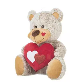 Fluffy toy Beige Bear Heart 38 cm by BigBuy Fun, Animals and figures - Ref: S2435278, Price: 11,86 €, Discount: %