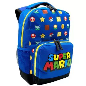 Mochila Escolar Super Mario Azul 35 x 24 x 12 cm de Super Mario, Mochilas infantiles - Ref: S2436057, Precio: 20,11 €, Descue...