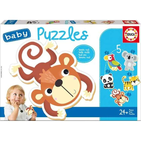 Set de 5 Puzzles Educa Infantil Animales de Educa, Puzles encajables y rompecabezas - Ref: S2436212, Precio: 8,91 €, Descuent...