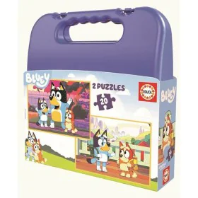 Set de 2 Puzzles Bluey Porte documents 20 Pièces de Bluey, Puzzles classiques - Réf : S2436218, Prix : 9,26 €, Remise : %