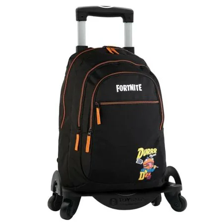 School Rucksack with Wheels Fortnite Durrr Black 44 x 30 x 20 cm by Fortnite, Children's Backpacks - Ref: S2436473, Price: 49...