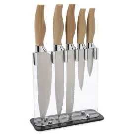 Set of Kitchen Knives and Stand Quid Baobab (5 pcs) Brown Metal by Quid, Kitchen Knife Sets - Ref: S2700167, Price: 24,90 €, ...