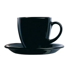 Lot de tasses avec soucoupes Luminarc Carine Noir verre 22 cm (12 Pièces) de Luminarc, Tasses - Réf : S2700302, Prix : 28,24 ...