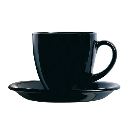 Juego de Tazas con Platos Luminarc Carine Negro Vidrio 22 cm (12 Piezas) de Luminarc, Tazas - Ref: S2700302, Precio: 29,14 €,...