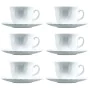 Lot de tasses avec soucoupes Luminarc Trianon (6 pcs) Blanc verre 220 ml (12 Pièces) de Luminarc, Tasses - Réf : S2701662, Pr...