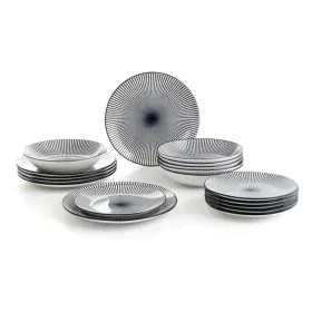 Servizio di Piatti Quid Miami Ceramica Nero Grigio Gres (18 Pezzi) di Quid, Servizi combinati - Rif: S2702103, Prezzo: 44,29 ...