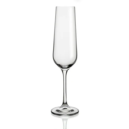 Champagne glass Belia Bohemia Transparent Glass 6 Units (20 cl) by Bohemia Crystal, Champagne flute - Ref: S2702480, Price: 1...