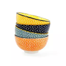 Set of bowls Quid Pippa Aperitif Ceramic Multicolour (11 cm) (4 Units) by Quid, Bowls and large cups - Ref: S2702611, Price: ...